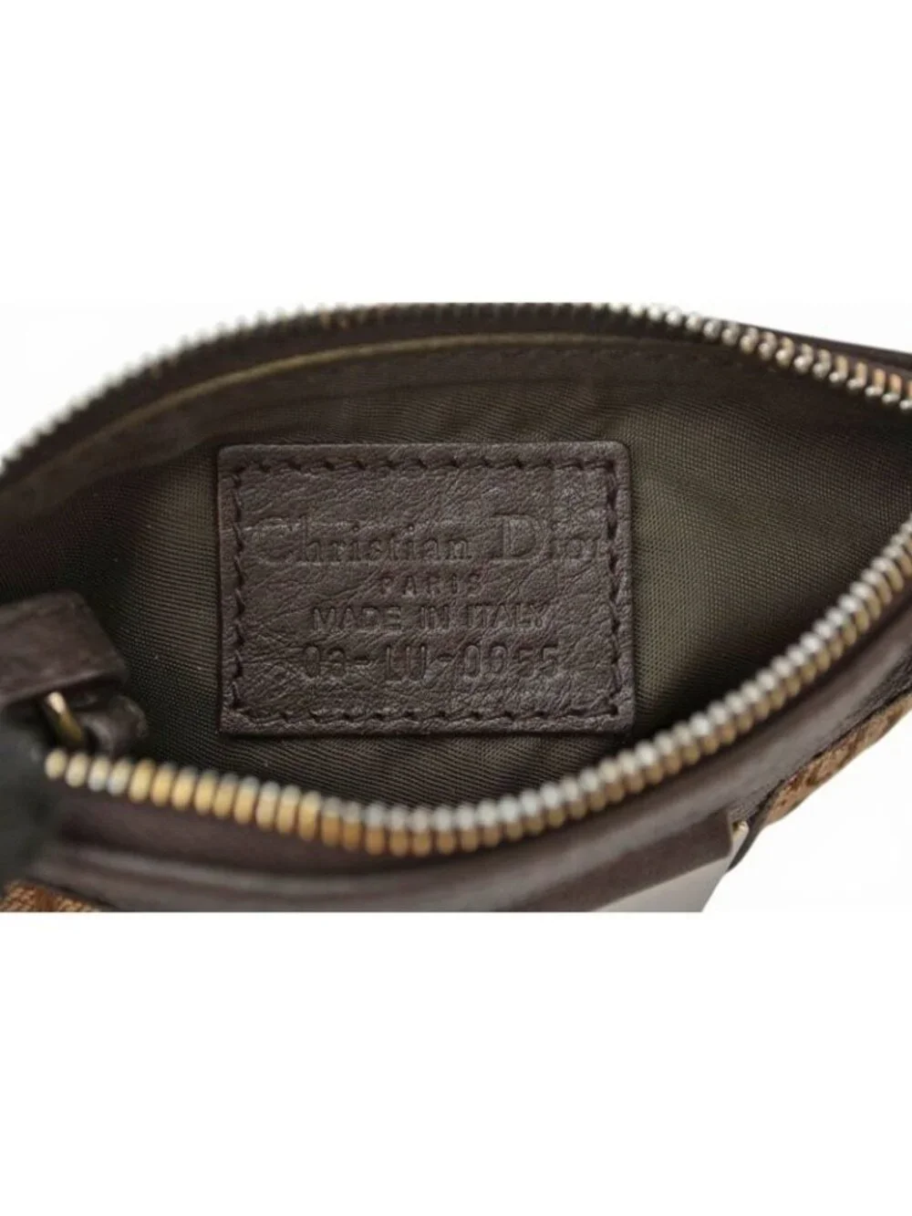 Dior Key Pouch Coin Case Street Chic Beige Brown